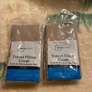 Mainstays Tan Travel Pillow Cover Of Tow